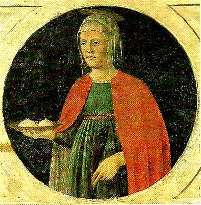 Piero della Francesca st agatha from the predella of the st anthony polyptych china oil painting image